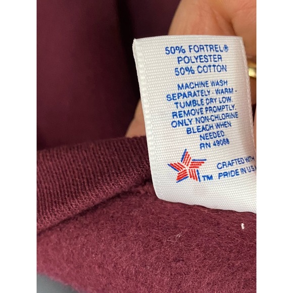 Laborers International Union of Long Island NY Sweatshirt XL Vintage Maroon - Picture 3 of 9